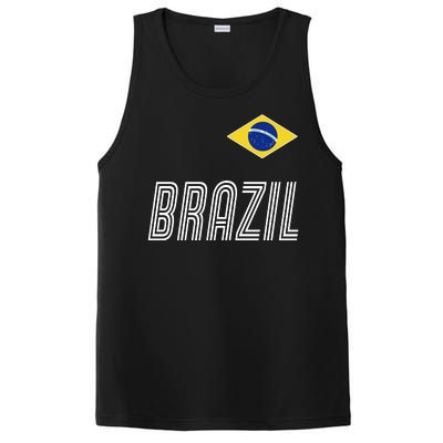 Brazil Soccer Team Jersey Flag PosiCharge Competitor Tank