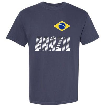 Brazil Soccer Team Jersey Flag Garment-Dyed Heavyweight T-Shirt