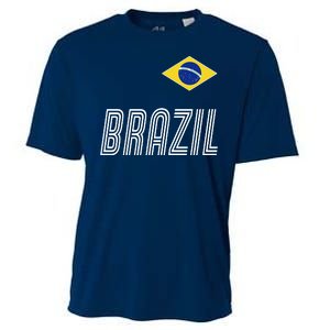 Brazil Soccer Team Jersey Flag Cooling Performance Crew T-Shirt