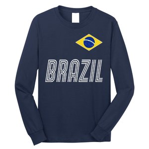 Brazil Soccer Team Jersey Flag Long Sleeve Shirt