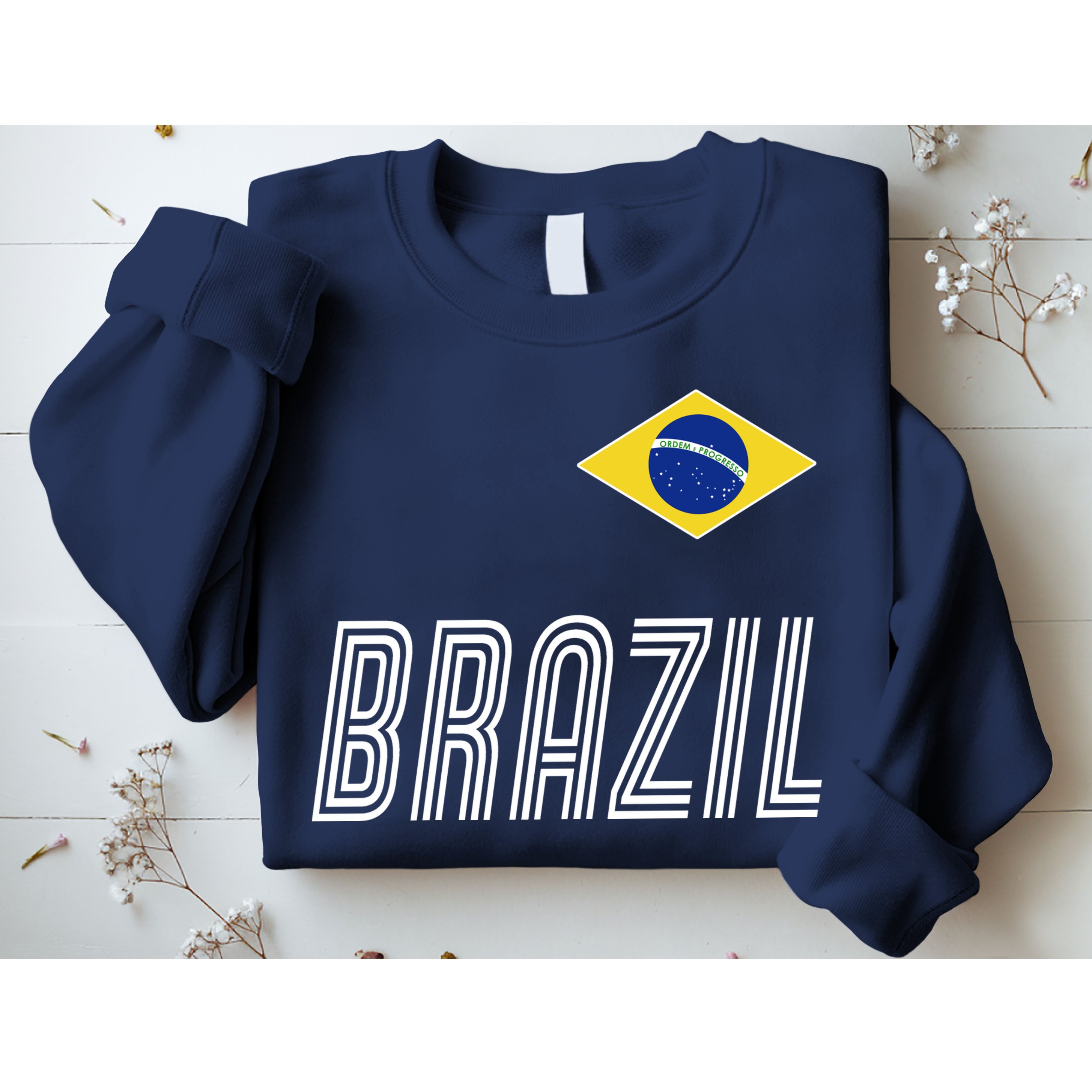 Brazil Soccer Team Jersey Flag Sweatshirt