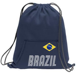 Brazil Soccer Team Jersey Flag Sweatshirt Cinch Pack Bag