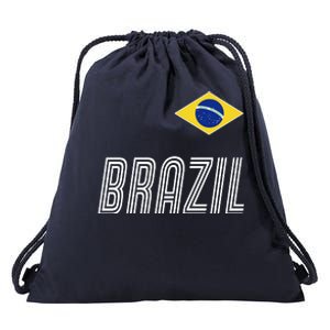 Brazil Soccer Team Jersey Flag Drawstring Bag