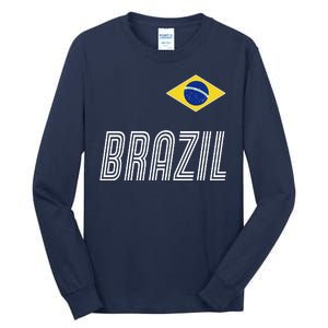 Brazil Soccer Team Jersey Flag Tall Long Sleeve T-Shirt