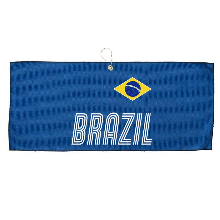 Brazil Soccer Team Jersey Flag Large Microfiber Waffle Golf Towel