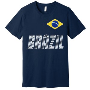 Brazil Soccer Team Jersey Flag Premium T-Shirt