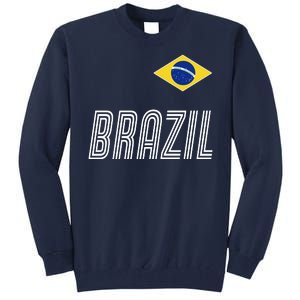 Brazil Soccer Team Jersey Flag Tall Sweatshirt