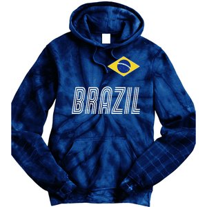 Brazil Soccer Team Jersey Flag Tie Dye Hoodie