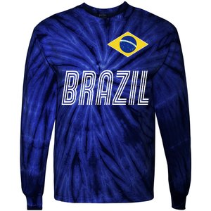 Brazil Soccer Team Jersey Flag Tie-Dye Long Sleeve Shirt