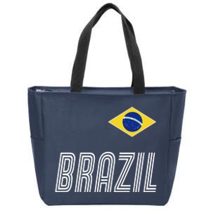 Brazil Soccer Team Jersey Flag Zip Tote Bag