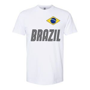 Brazil Soccer Team Jersey Flag Softstyle® CVC T-Shirt