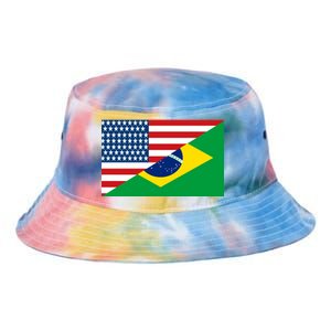 Brazil USA American Flag Tie Dye Newport Bucket Hat