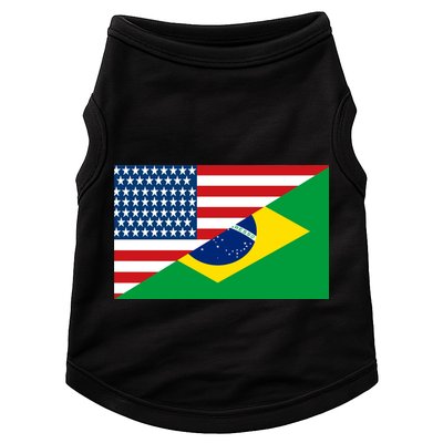 Brazil USA American Flag Doggie Tank