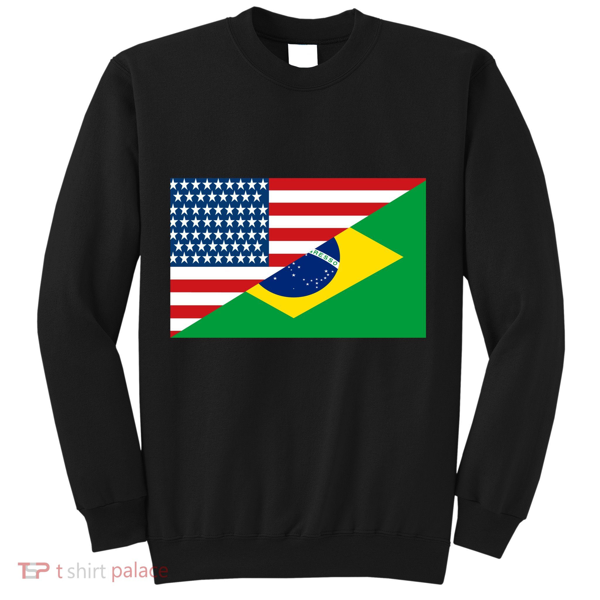 Brazil USA American Flag Sweatshirt