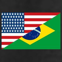 Brazil USA American Flag Hat