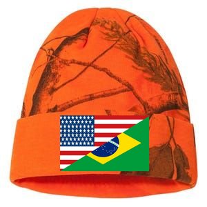 Brazil USA American Flag Kati Licensed 12" Camo Beanie