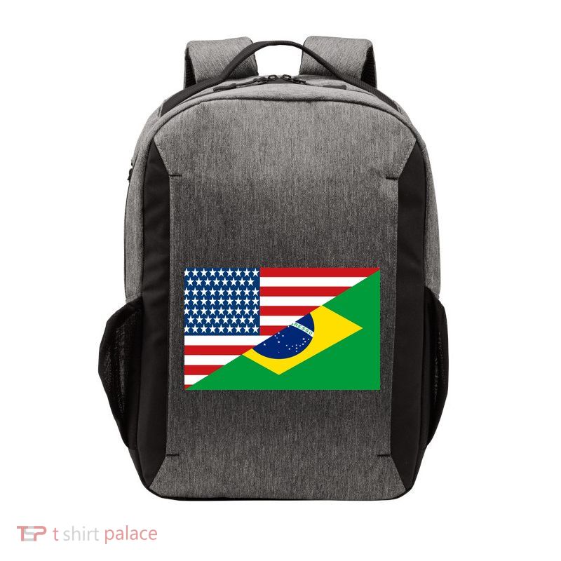 Brazil USA American Flag Vector Backpack