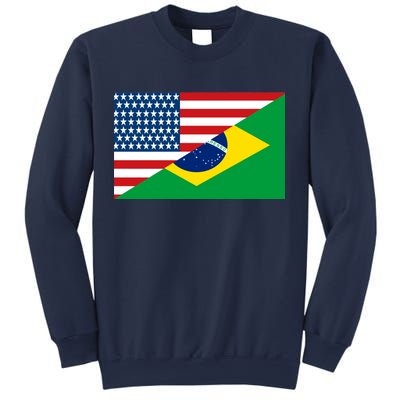 Brazil USA American Flag Sweatshirt