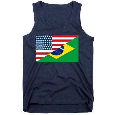 Brazil USA American Flag Tank Top