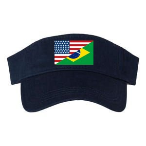 Brazil USA American Flag Valucap Bio-Washed Visor