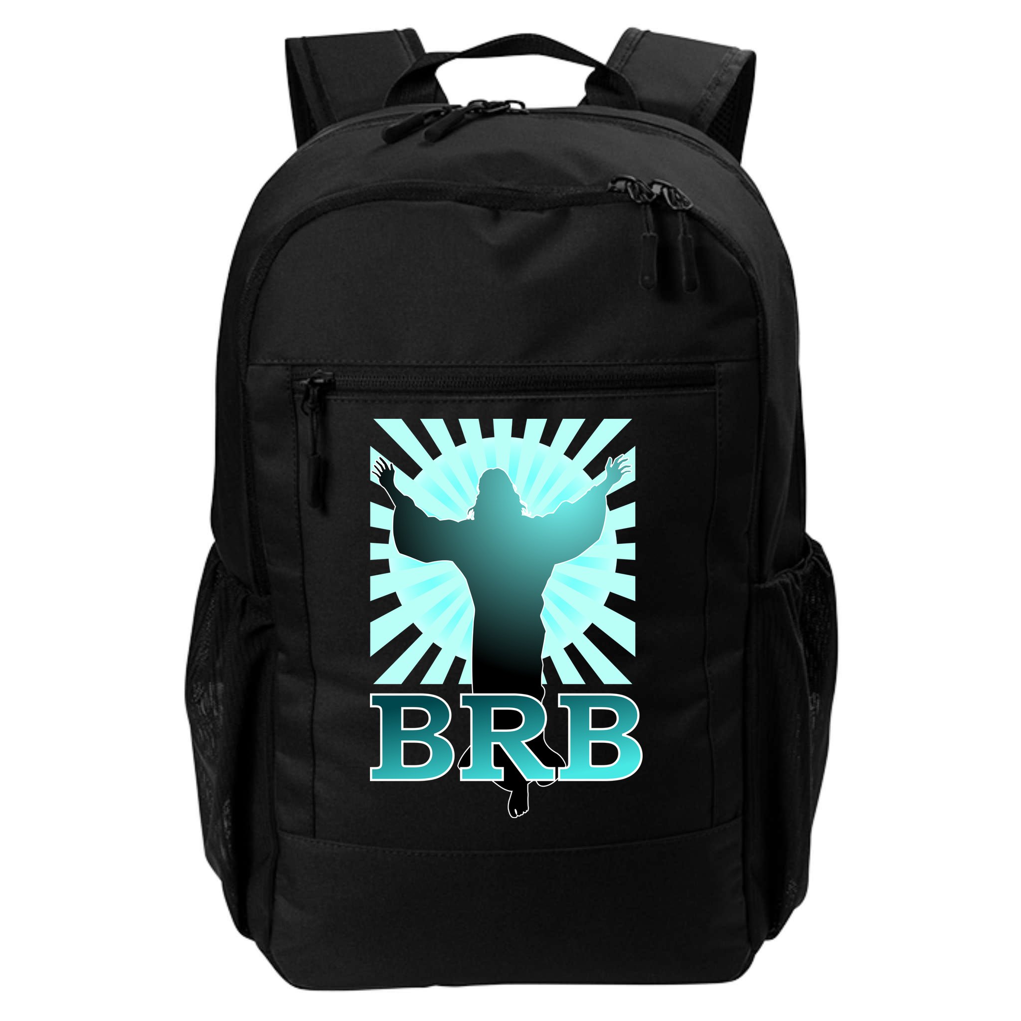 BRB Jesus Be Right Back Backpack