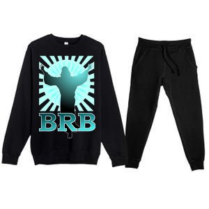 BRB Jesus Be Right Back Premium Crewneck Sweatsuit Set