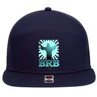 BRB Jesus Be Right Back 7 Panel Mesh Trucker Snapback Hat