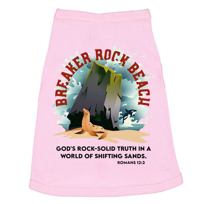 Breaker Rock Beach Gods Rock Solid Truth In A World Vbs 2024 Doggie Tank