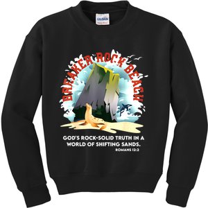 Breaker Rock Beach Gods Rock Solid Truth In A World Vbs 2024 Kids Sweatshirt