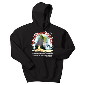 Breaker Rock Beach Gods Rock Solid Truth In A World Vbs 2024 Kids Hoodie