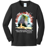 Breaker Rock Beach Gods Rock Solid Truth In A World Vbs 2024 Kids Long Sleeve Shirt