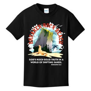 Breaker Rock Beach Gods Rock Solid Truth In A World Vbs 2024 Kids T-Shirt