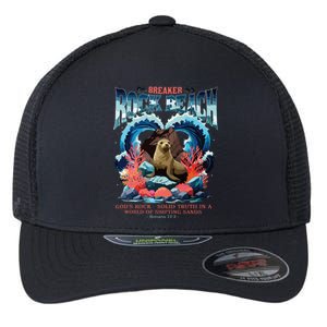 Breaker Rock Beach Vbs 2024 Gods Rock Solid Truth Christian Flexfit Unipanel Trucker Cap