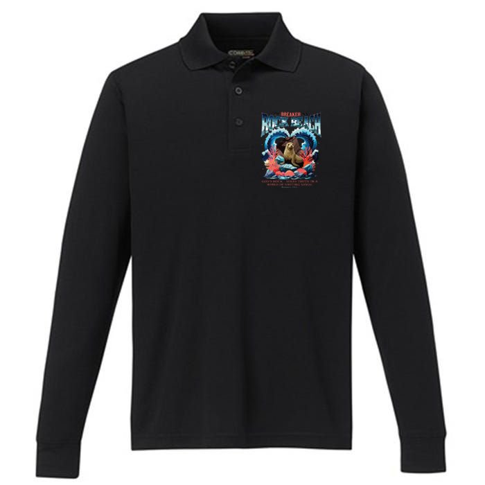 Breaker Rock Beach Vbs 2024 Gods Rock Solid Truth Christian Performance Long Sleeve Polo