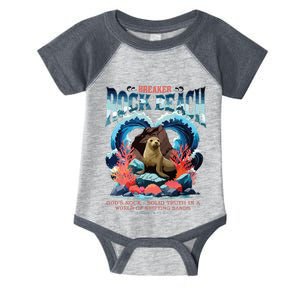 Breaker Rock Beach Vbs 2024 Gods Rock Solid Truth Christian Infant Baby Jersey Bodysuit