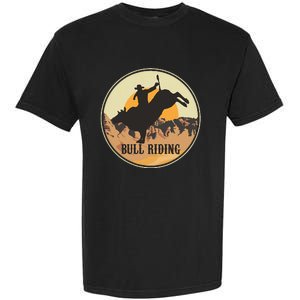 Bull Riding Bullriding Cowboy Western Rodeo Garment-Dyed Heavyweight T-Shirt