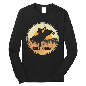 Bull Riding Bullriding Cowboy Western Rodeo Long Sleeve Shirt