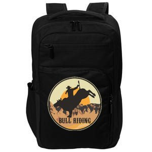 Bull Riding Bullriding Cowboy Western Rodeo Impact Tech Backpack