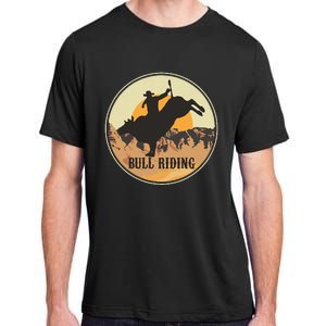 Bull Riding Bullriding Cowboy Western Rodeo Adult ChromaSoft Performance T-Shirt