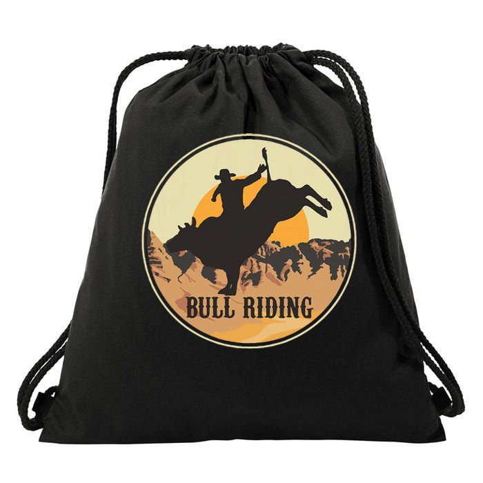 Bull Riding Bullriding Cowboy Western Rodeo Drawstring Bag