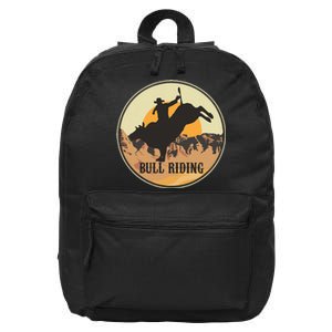 Bull Riding Bullriding Cowboy Western Rodeo 16 in Basic Backpack