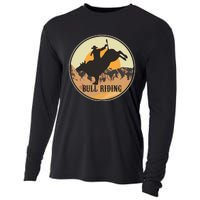 Bull Riding Bullriding Cowboy Western Rodeo Cooling Performance Long Sleeve Crew