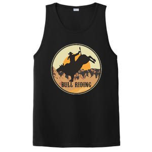 Bull Riding Bullriding Cowboy Western Rodeo PosiCharge Competitor Tank