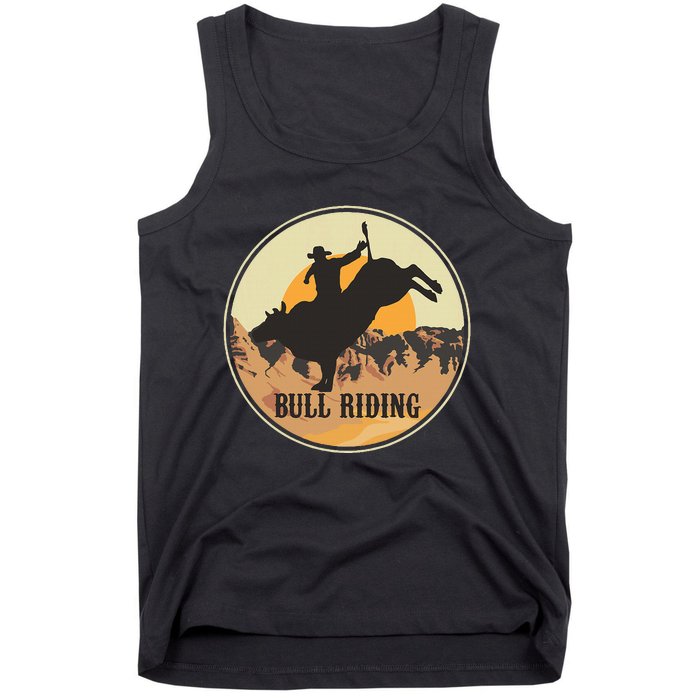 Bull Riding Bullriding Cowboy Western Rodeo Tank Top