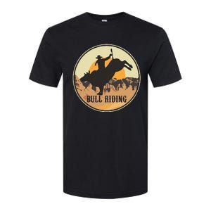 Bull Riding Bullriding Cowboy Western Rodeo Softstyle CVC T-Shirt