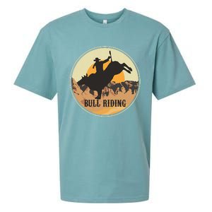 Bull Riding Bullriding Cowboy Western Rodeo Sueded Cloud Jersey T-Shirt