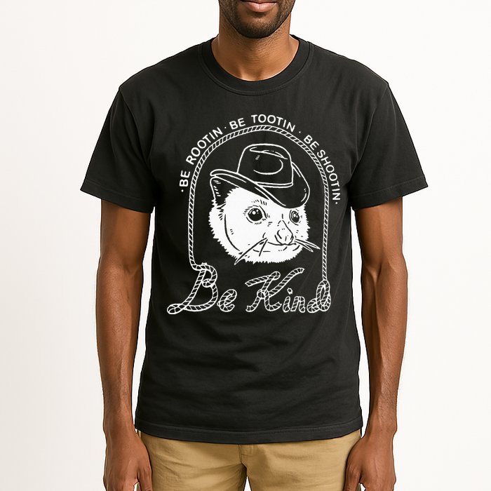 Be Rootin Be Tootin Be Shootin Be Kind Cowboy Opossum Lover Tall T-Shirt