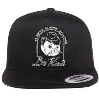 Be Rootin Be Tootin Be Shootin Be Kind Cowboy Opossum Lover Flat Bill Trucker Hat