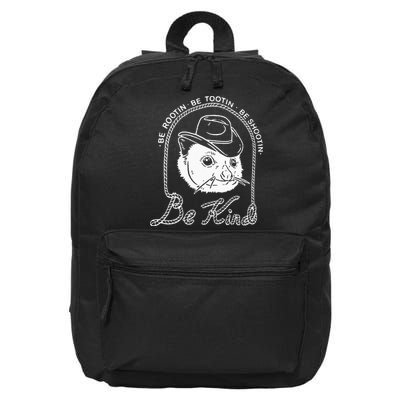 Be Rootin Be Tootin Be Shootin Be Kind Cowboy Opossum Lover 16 in Basic Backpack