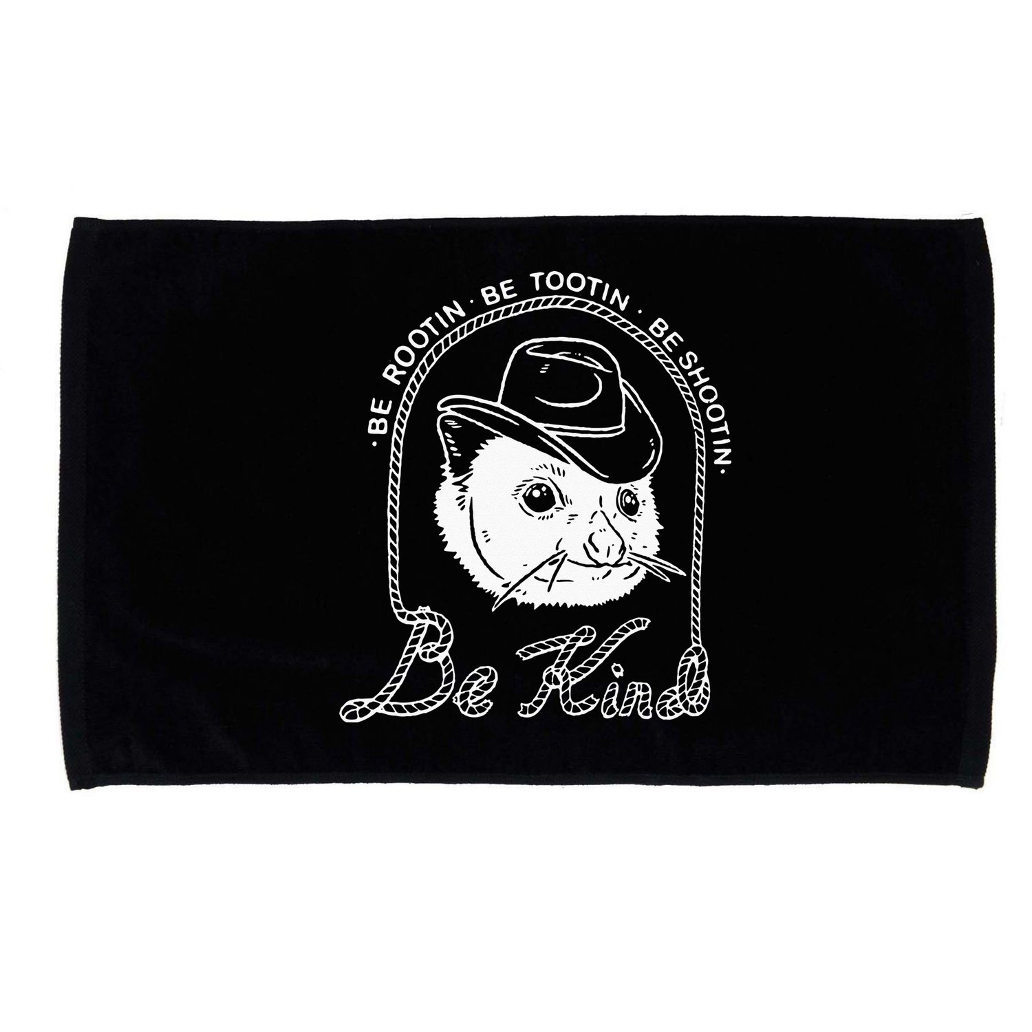 Be Rootin Be Tootin Be Shootin Be Kind Cowboy Opossum Lover Microfiber Hand Towel